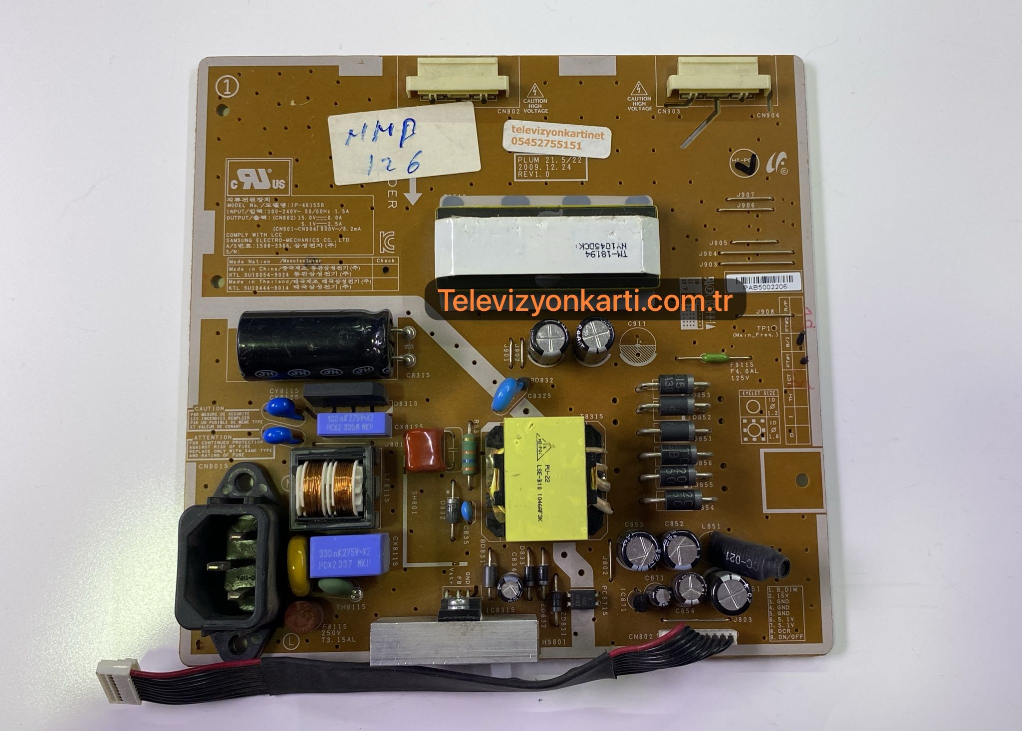 K202HQL P229HQL 4H. 22V02. A10 4H. 22V02. A17 MONİTÖR POWER BOARD
