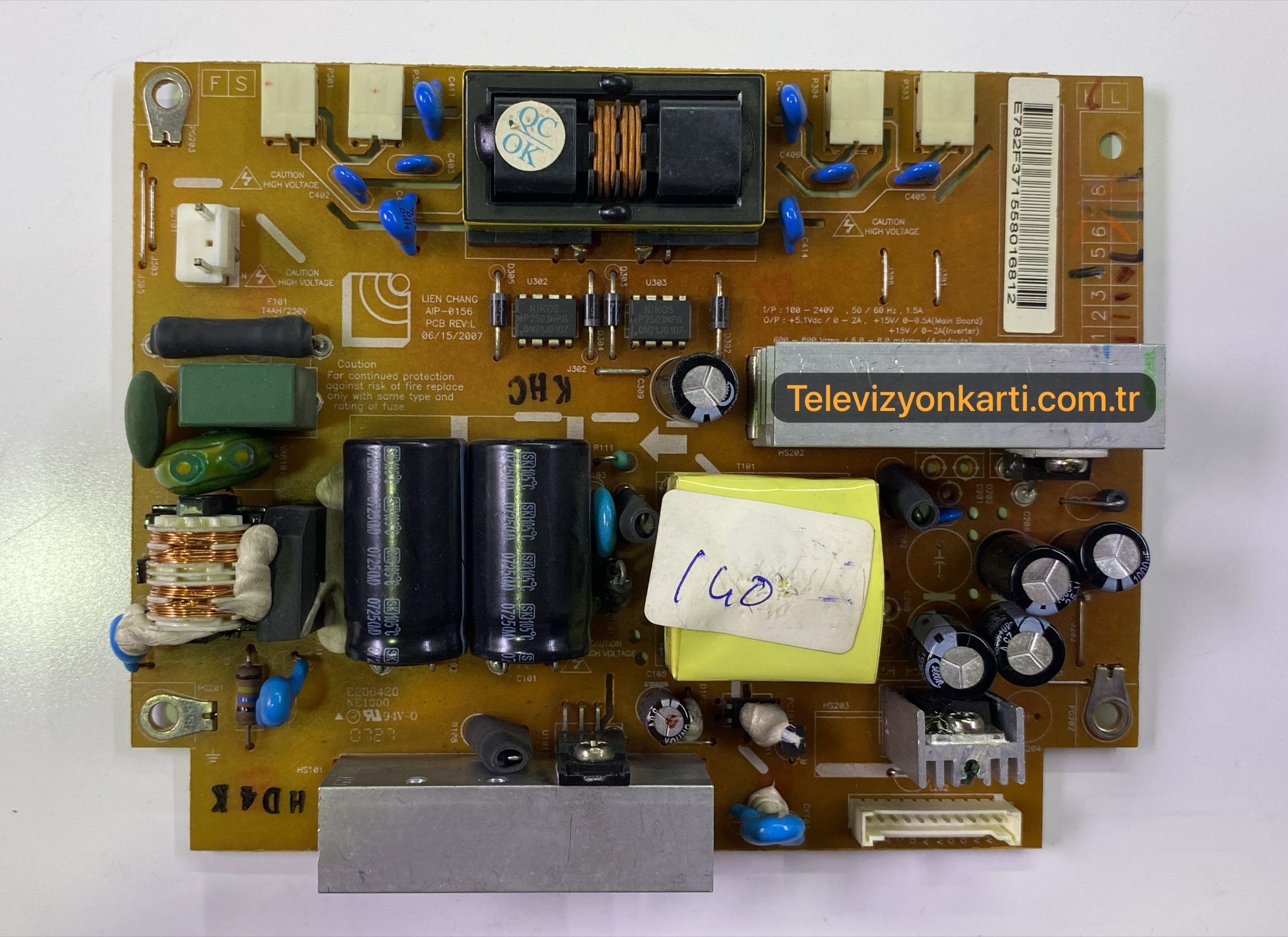 AIP-0156, EAY37155801 AIP-0156, EAY37155801, Power Supply, Backlight Inverter, M220Z1-L03 REV C1, LG FLATRON L225WS-BF, LG 22LG30-UA