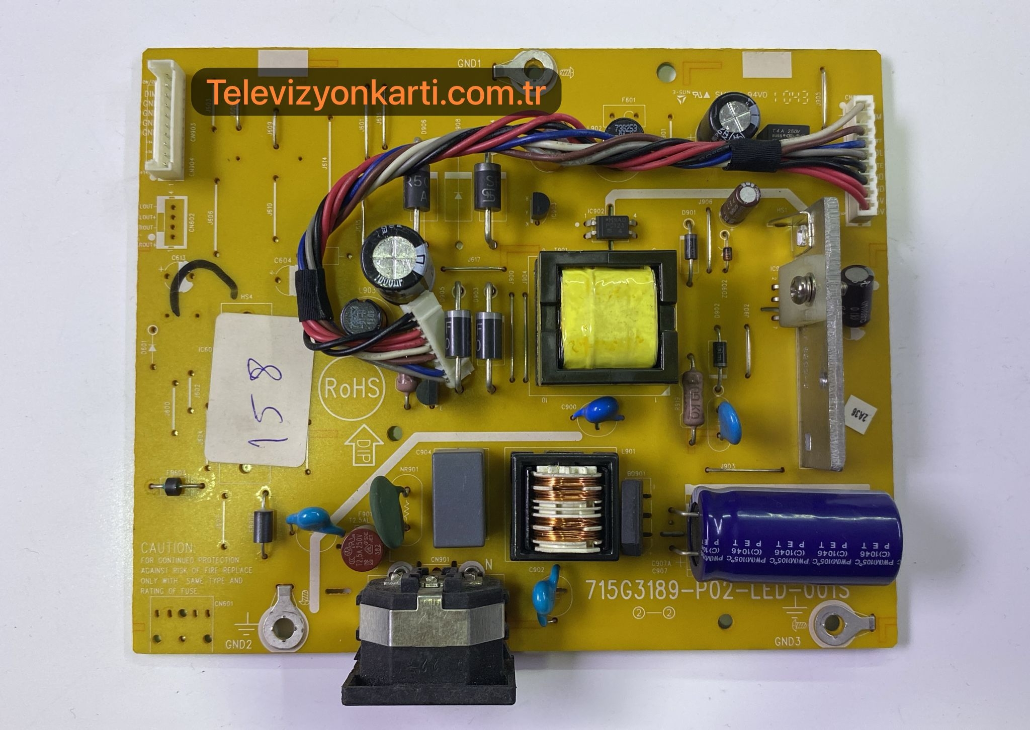 715G3189-P02-LED-001S GRUNDİG ME1215A MODEL LED MONİTÖR 21.5 POWER BOARD