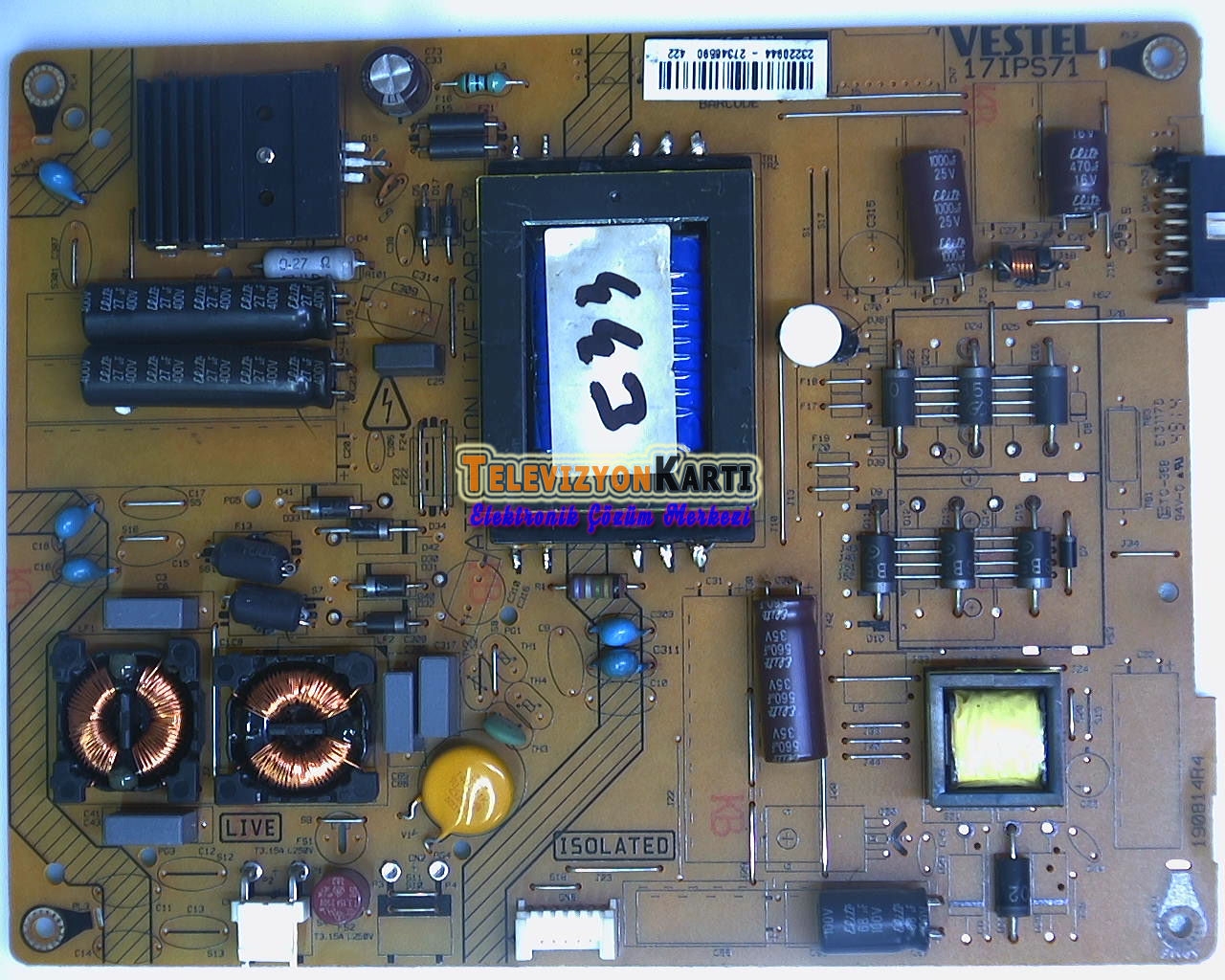 17IPS71, 23220944, 190814R4, Regal 32R4010H, Power Board, Besleme, VES315WNDB-2D