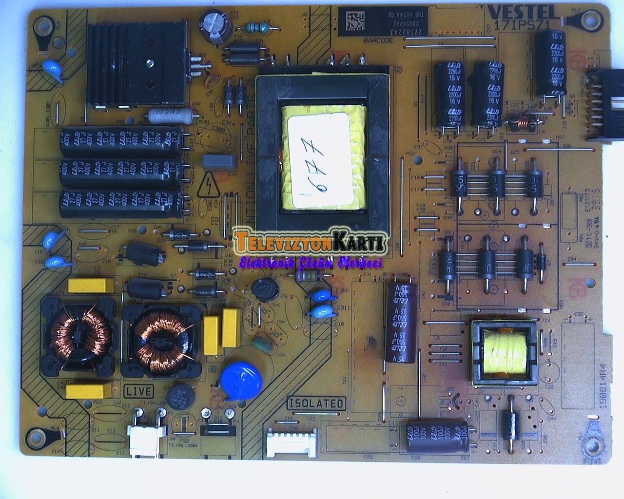 17IPS71, 23256742, 190814R4, Vestel 42FA7200, Power Board, Besleme, VES420UNDL-2D