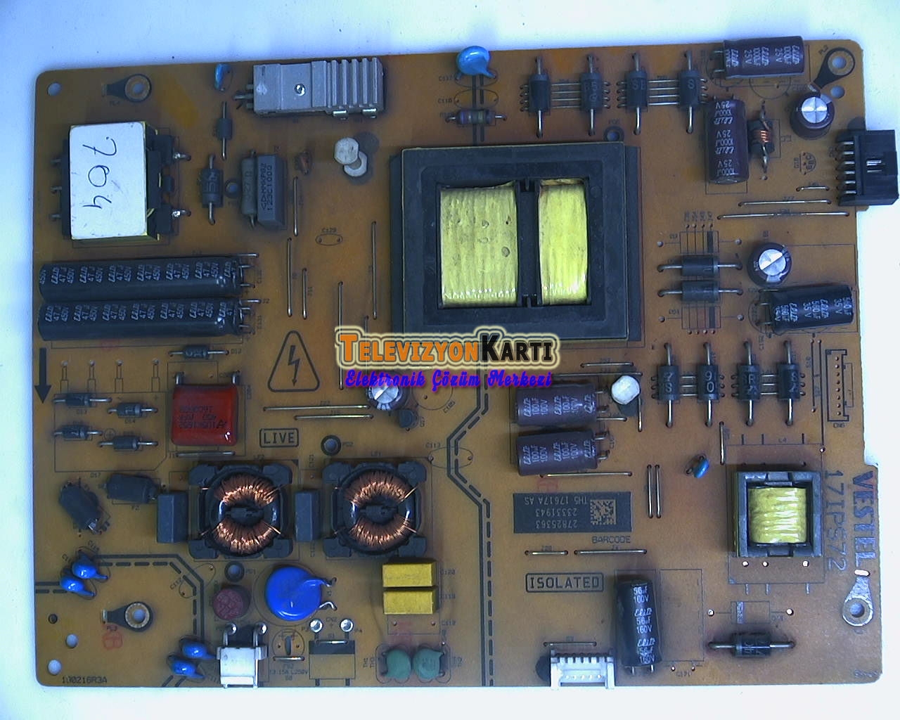 17IPS72, 23331943, 190216R3A, VESTEL 50UB8300, Power Board, Besleme, VES500QNDC-2D-N11