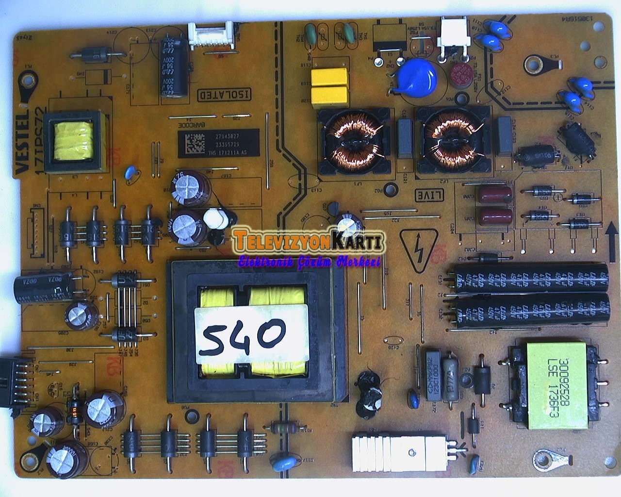 17IPS72, 27960504, 23395729, 130516R4, Toshiba 55U6763 DAT, Power Board, Besleme, VES550QNDL-2D