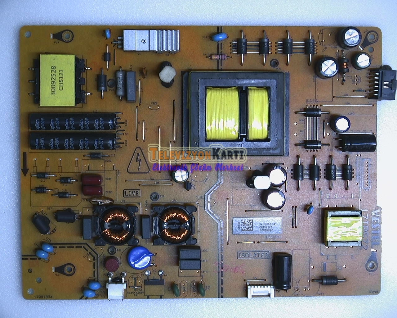 17IPS72,23814130,VES500QNFH-L5,VESTEL 50U9630,Power Board,Besleme