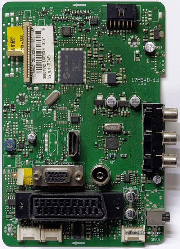 17MB48-1.1, 23009255, 23009256, VESTEL PERFORMANCE 32VH3010 32’LCD TV,SEG 32 900 321 LED, Main Board