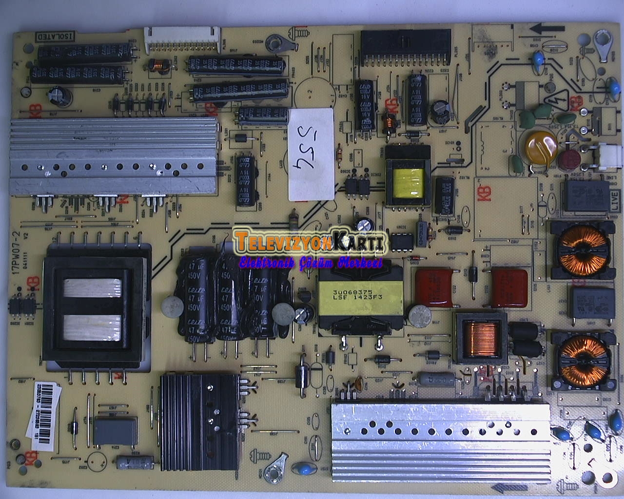 17PW07-2, 23053763, 041111 V2, 23053766, VESTEL 47PE9090, Power Board, Besleme, LC470EUN-PFF1