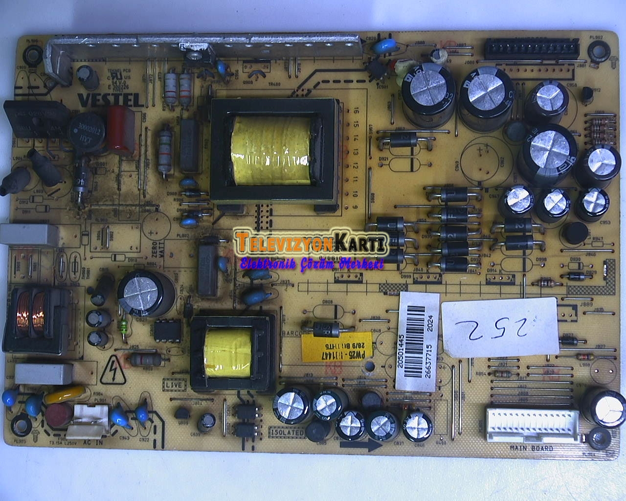 17PW25-3, 20501445, VESTEL 32VH5906 32’’ LCD TV, Power Board, Besleme