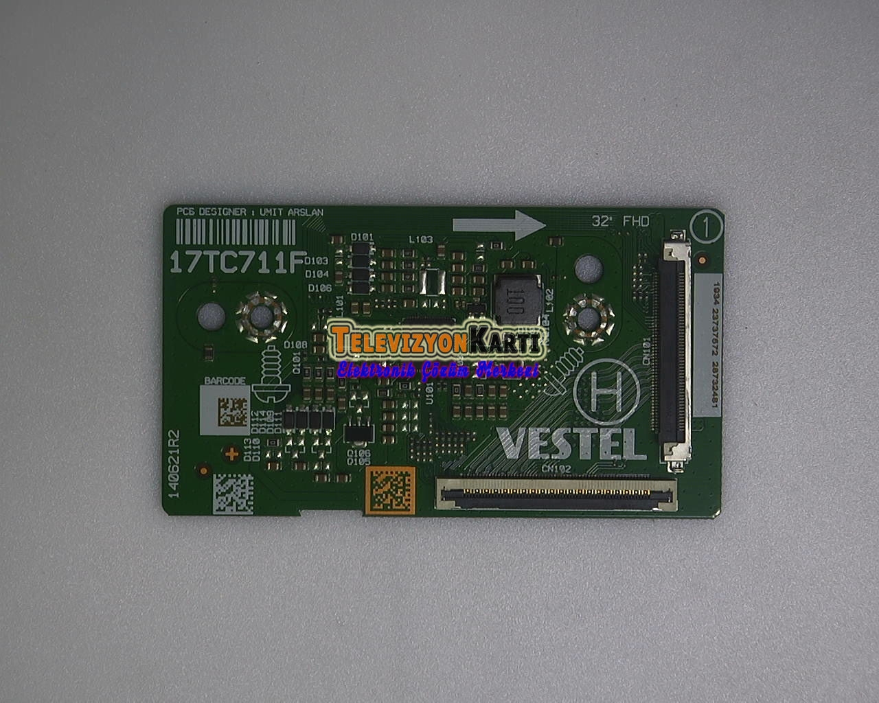 17TC711F,23737572,TOSHİBA 32L2263DT,TCon Board - Televizyon Kartı
