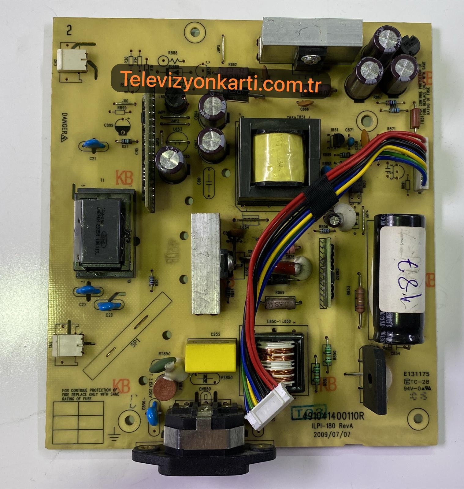 HP L1711 17 inç LCD MONİTÖR POWER BESLEME KARTI, MAİN BOARD, GÜÇ KARTI PSU ILPI-180 RevA 491041400110R