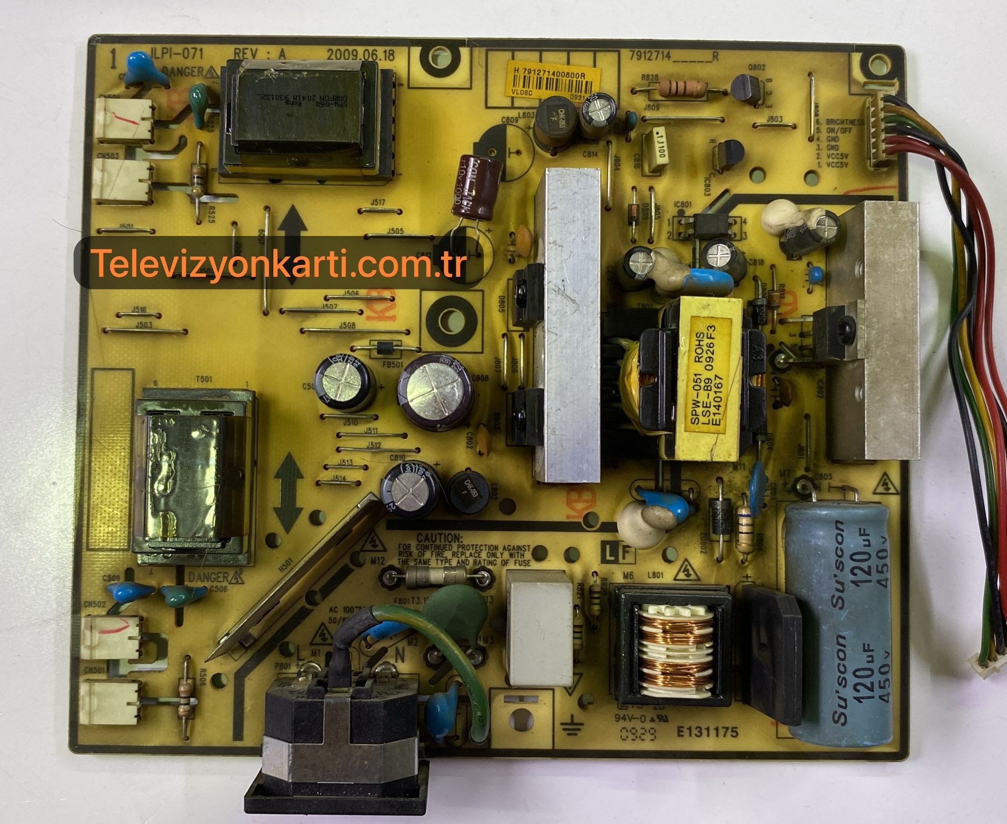 491291400100R, ILPI-071 LG FLATRON W1934S-BN MODEL LCD MONİTÖR 19 POWER BOARD