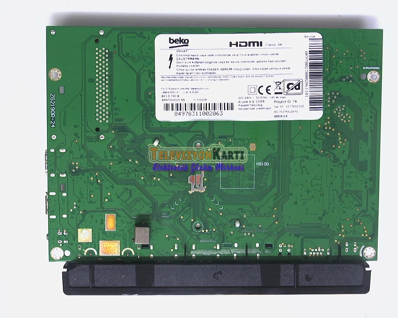 1F2510,ZG2190R-24,Beko B65 D 790 B,Main Board,057T65B56C,LC650EQQ-SMA3