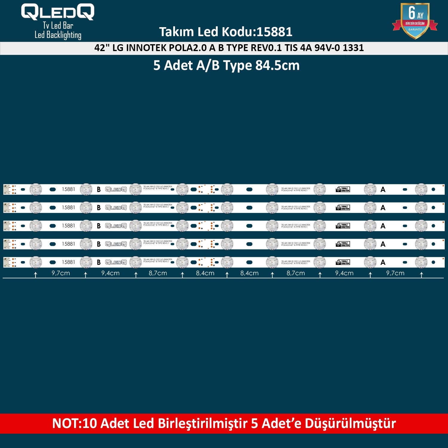 Lg 42LN5400 42LN575 42LN577S,Led Bar Takımı