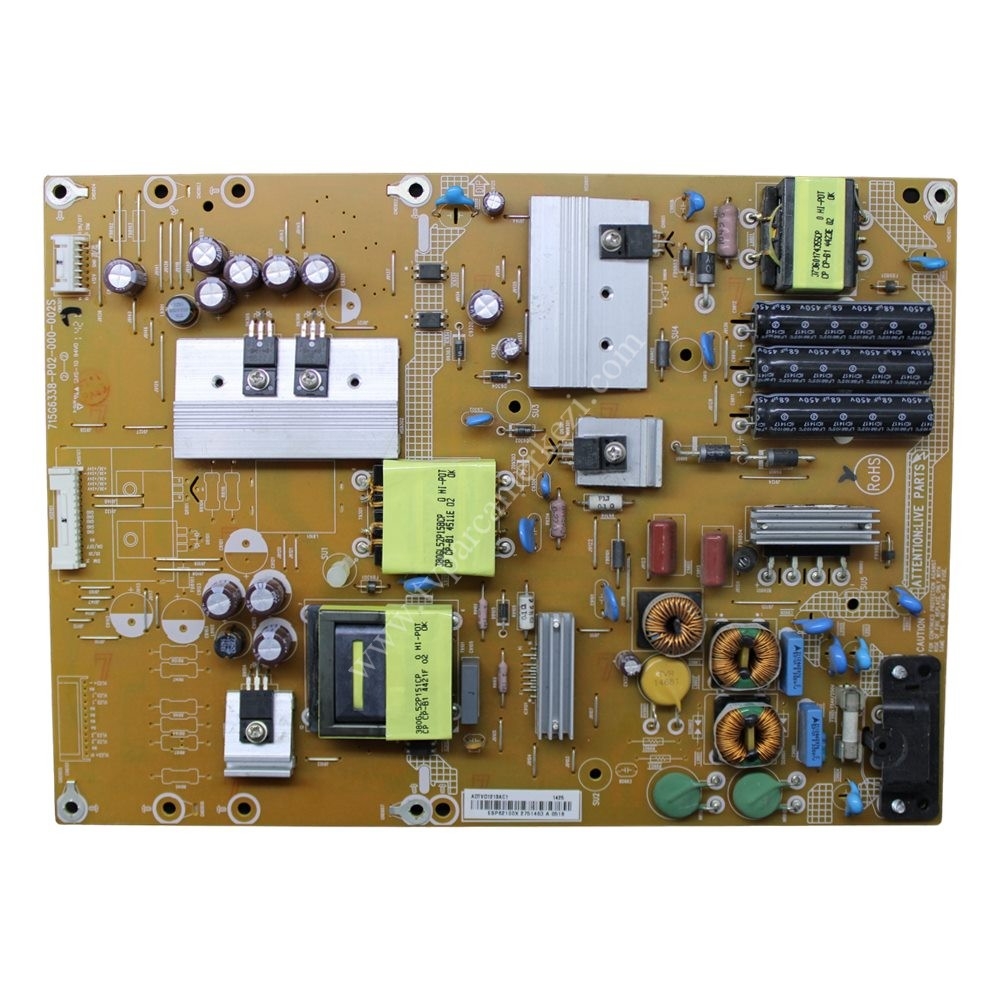 Philips 55PFK630912 Power Board, 715G6338-P02-000-002S, ADTVD1213AC1, LC550DUN-PGP1
