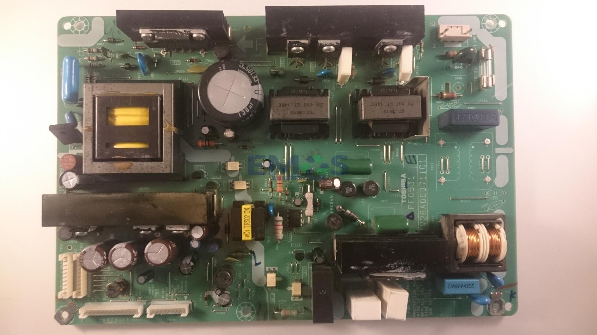 V28A000711C1 , PE0531 H , 32AV500P, LK315T3LA31 , V28A000711B1 , POWER BOARD , TOSHIBA BESLEME