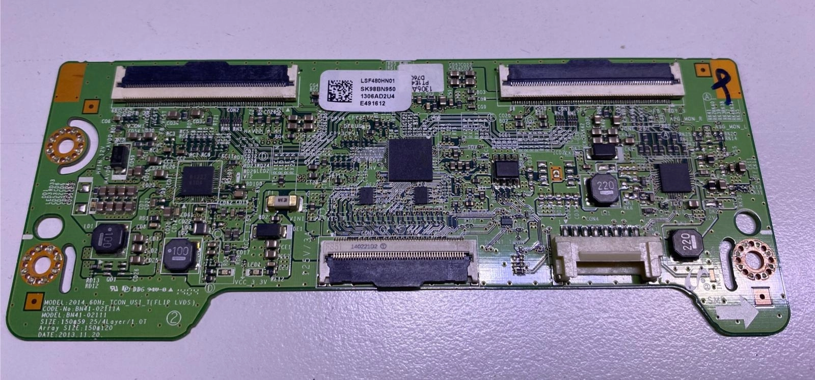LSF480HN01 , BN95-01306A , BN41-02111A , 2014_60HZ_TCON_USI_T , SAMSUNG UE48H5570 , T-CON BOARD