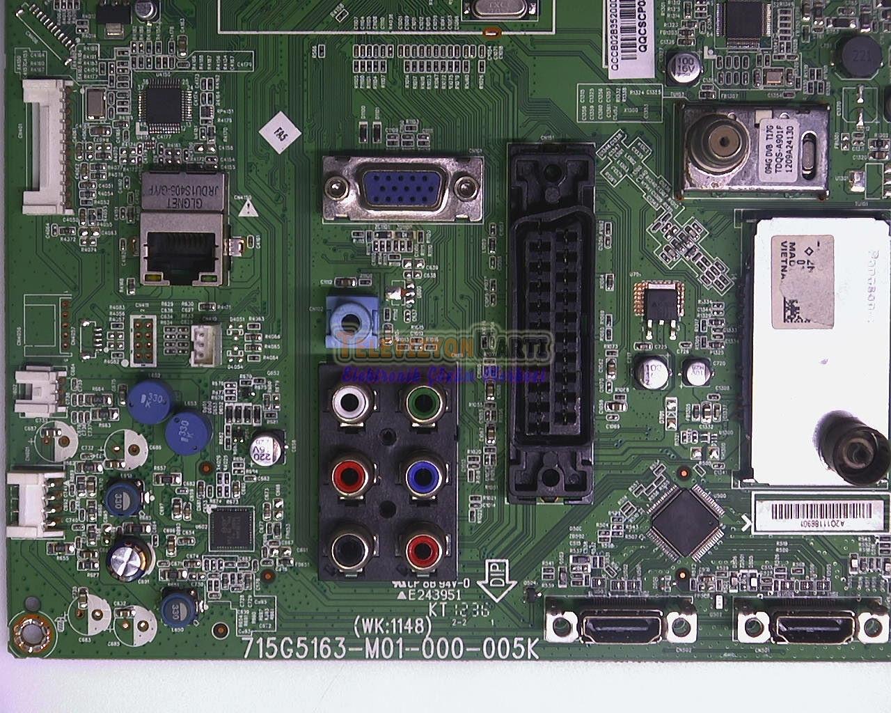 715G5163-M01-000-005K,705TQCPL085,Philips 46PFL3807K/12,Main Board