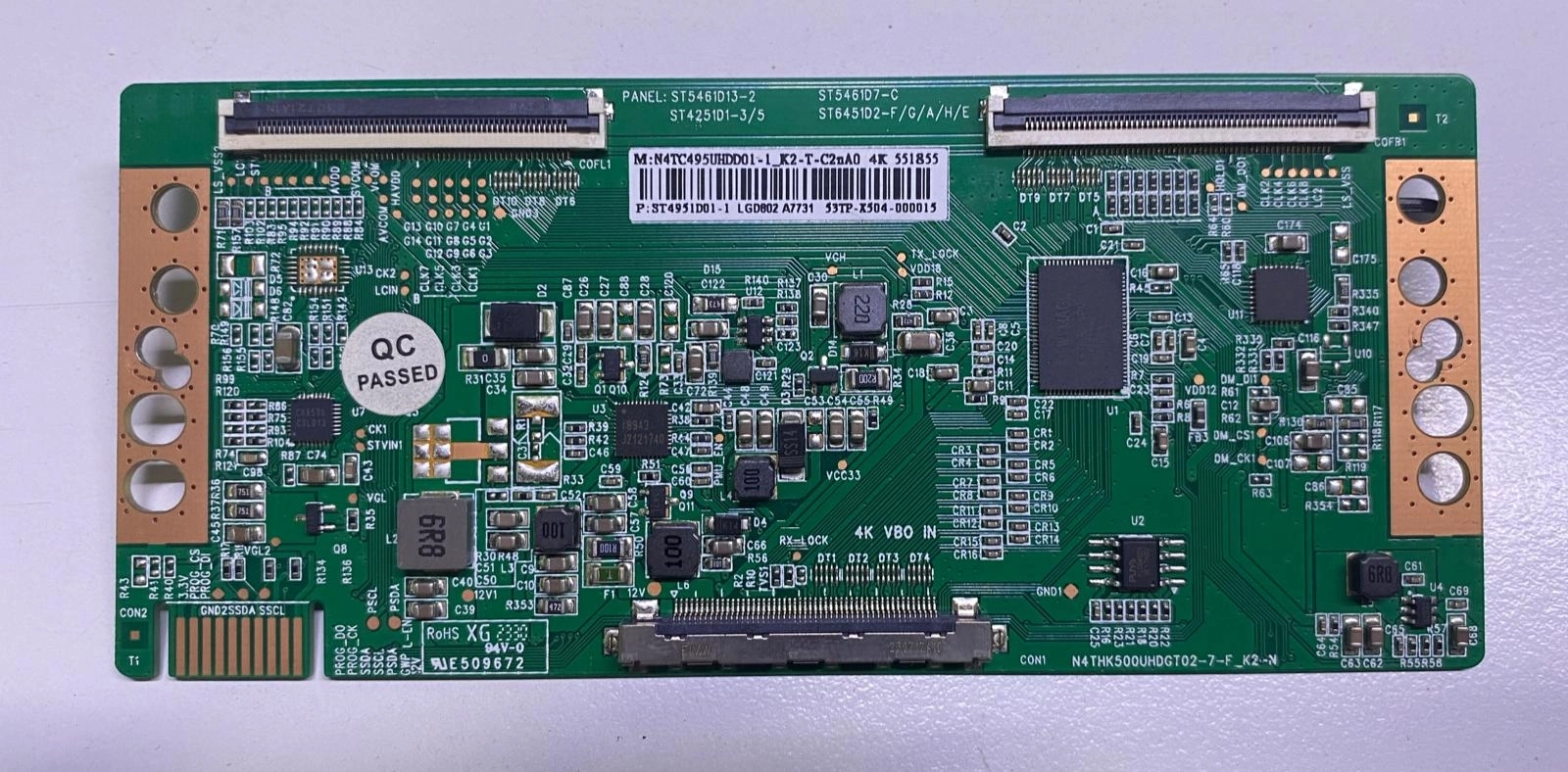 N4THK500UHDGT02-7-F_K2, ST5461D13-2, ONVO 50OV6000U LED TV, T-CON BOARD-SNK1516