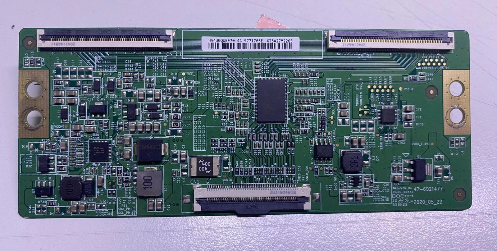 HV430QUBF70, 44-9771766E, XT5A27M2265, 7-6021477 T-CON BOARD
