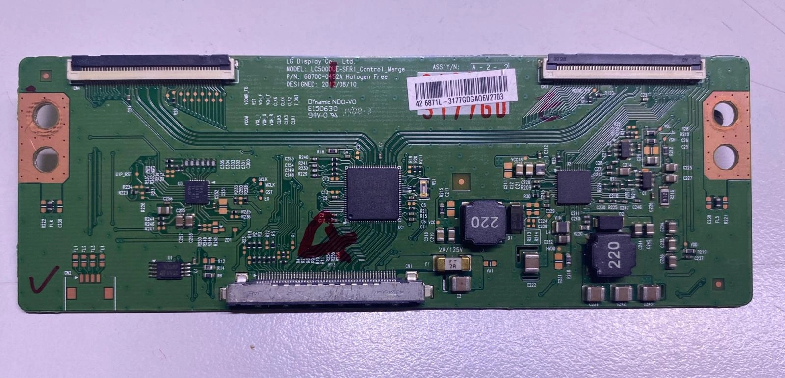6870C-0452A , 6871L-3177G,LG T-CON BOARD