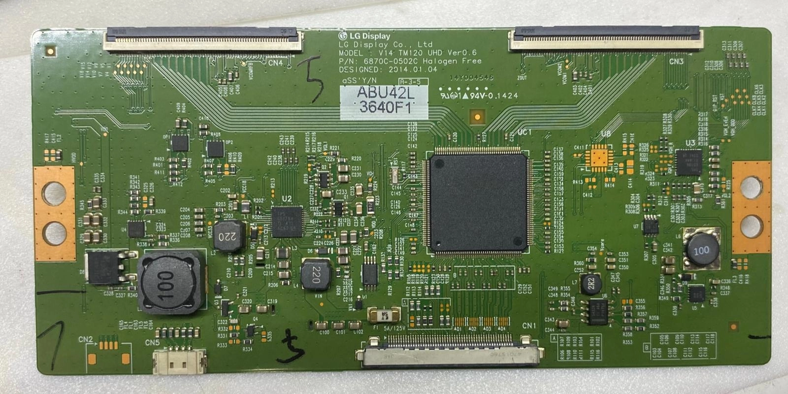 6870C-0502C, 6871L-3640F, V14 TM120 UHD, T-CON BOARD
