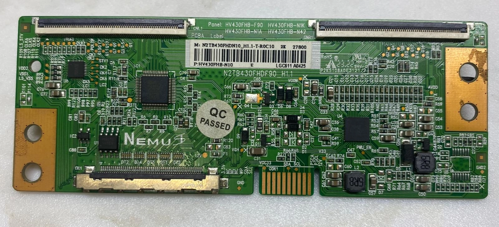 N2TB430FHDN10_H1.1-T-ROC10, HV430FHB-N10, T-CON BOARD