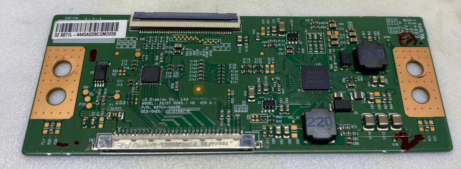 6871L-4445A , 6870C-0442B , 32/37 ROW2.1 HD VER 0.1 , T-CON BOARD