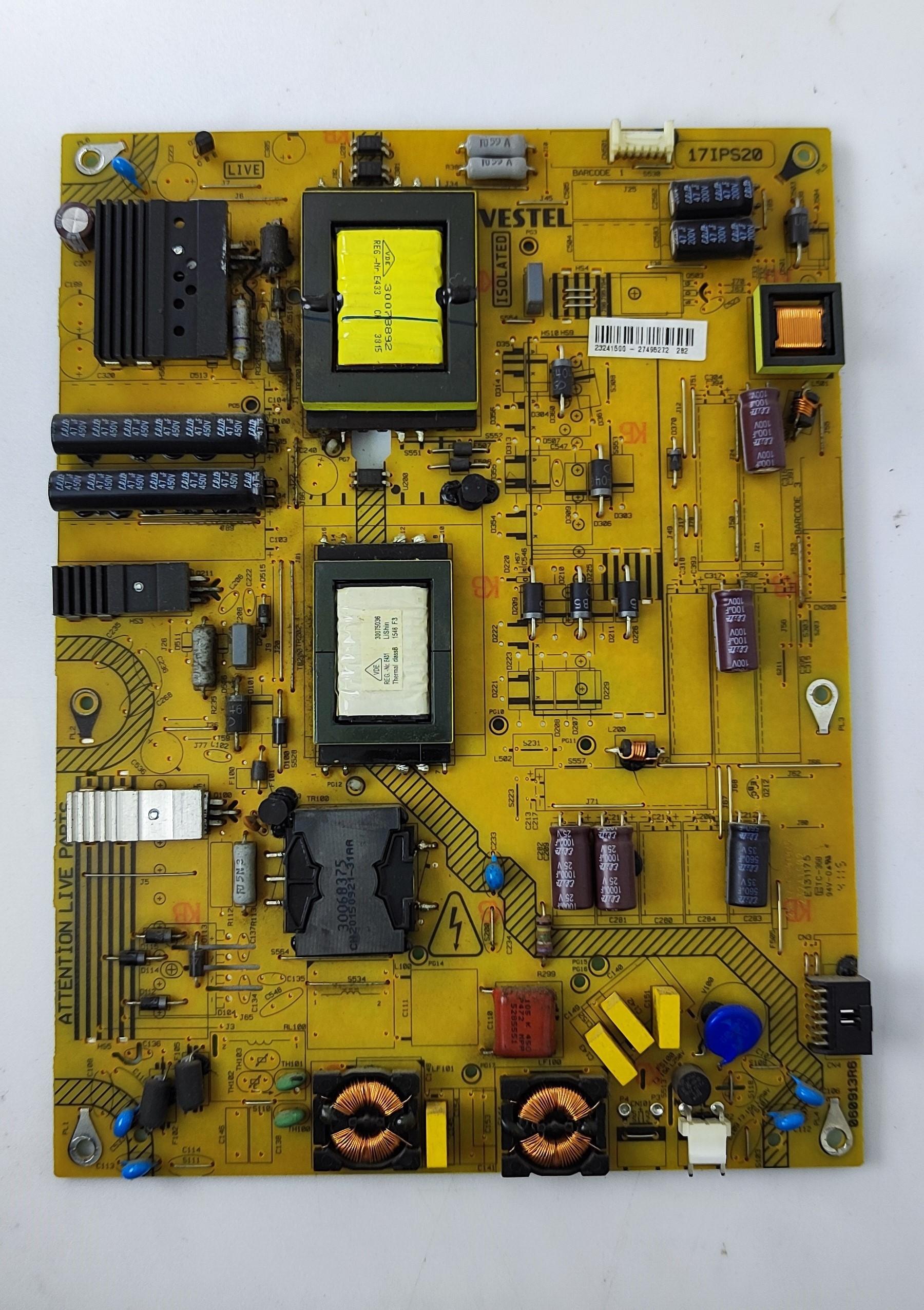 17IPS20, 23241500, 060913R6, VESTEL 48FA8200, Power Board, Besleme, VES480UNVS-3D-M01