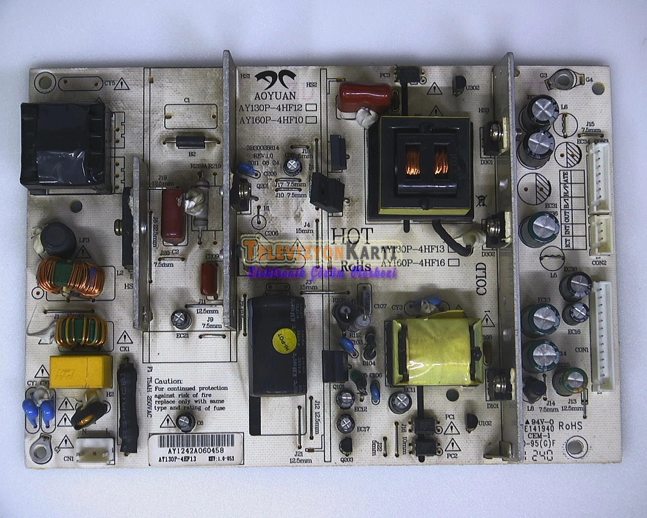AY130P-4HF13,3BS0028814,REV.1.0-053,Sunny SN032LI181-T1,Power Board,Besleme,LC320WXN-SCB1