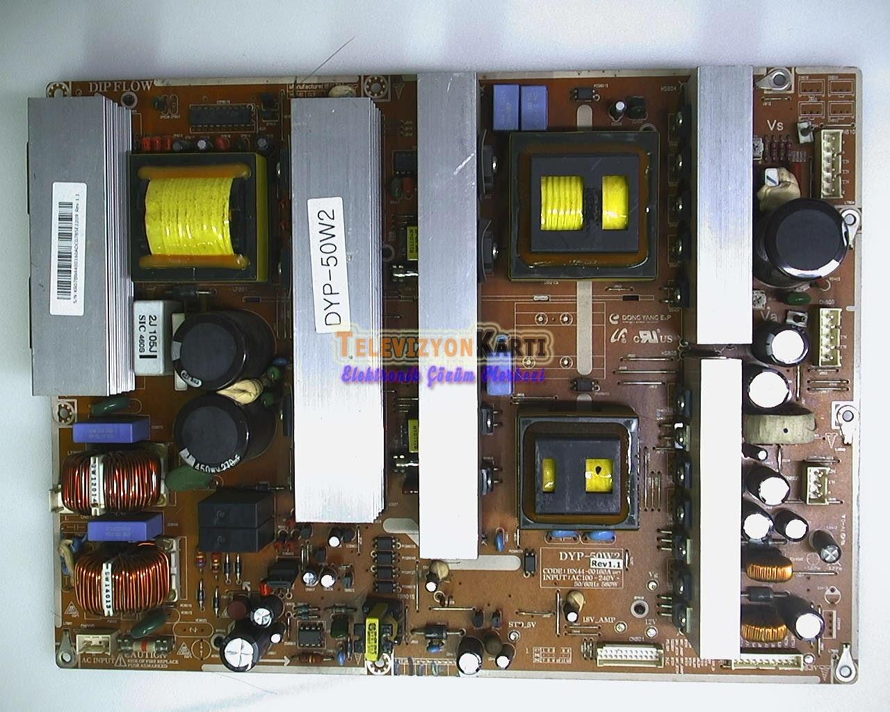 BN44-00160A,DYP-50W2,REV1.1 , REV1.3,SAMSUNG PS-50C91H,POWER BOARD