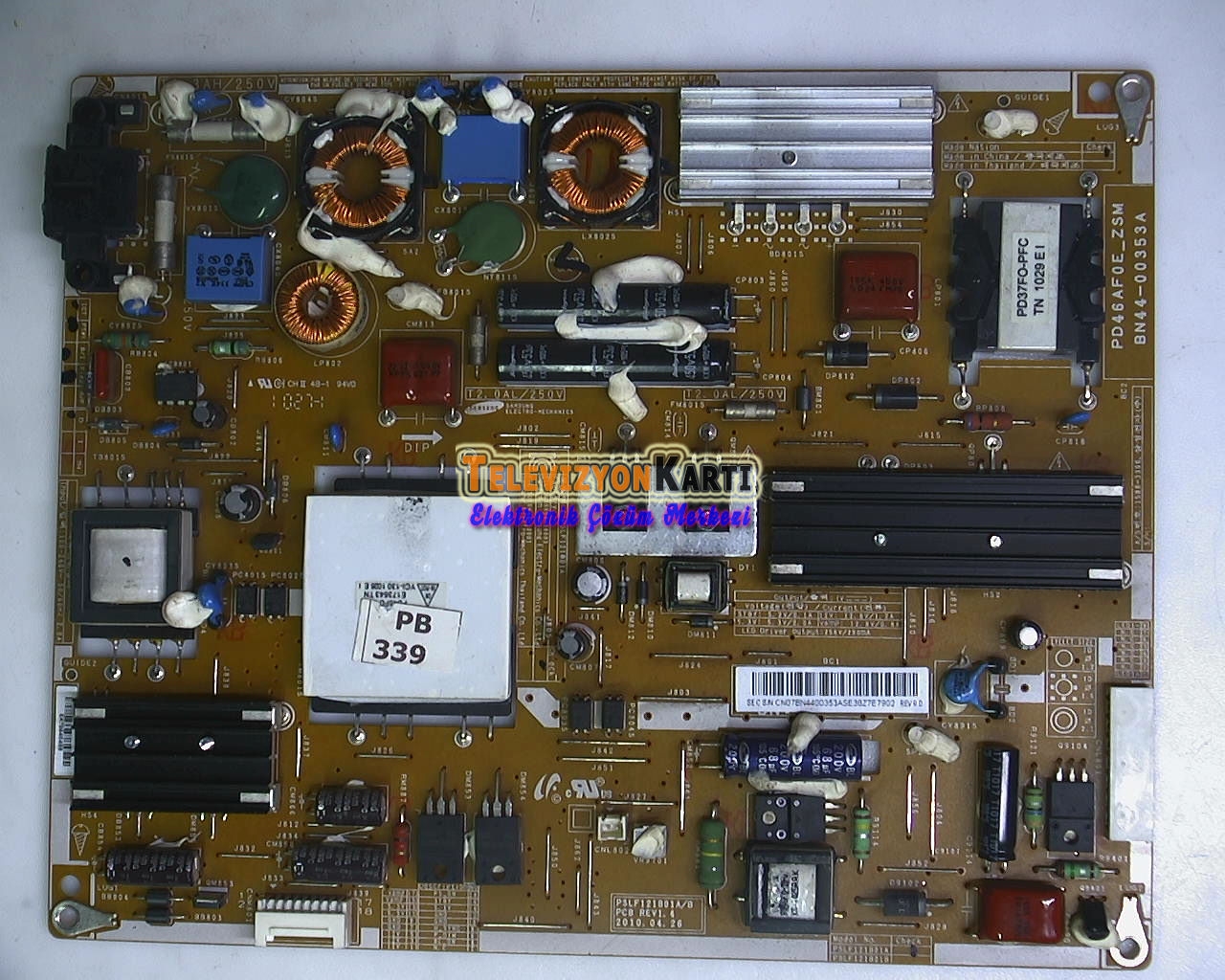 BN44-00353A, PD46AF0E_ZSM, PSLF121B01A/B, SAMSUNG UE40C5700, UE40C5800, Power Board, Besleme, LTF400HM02, Samsung