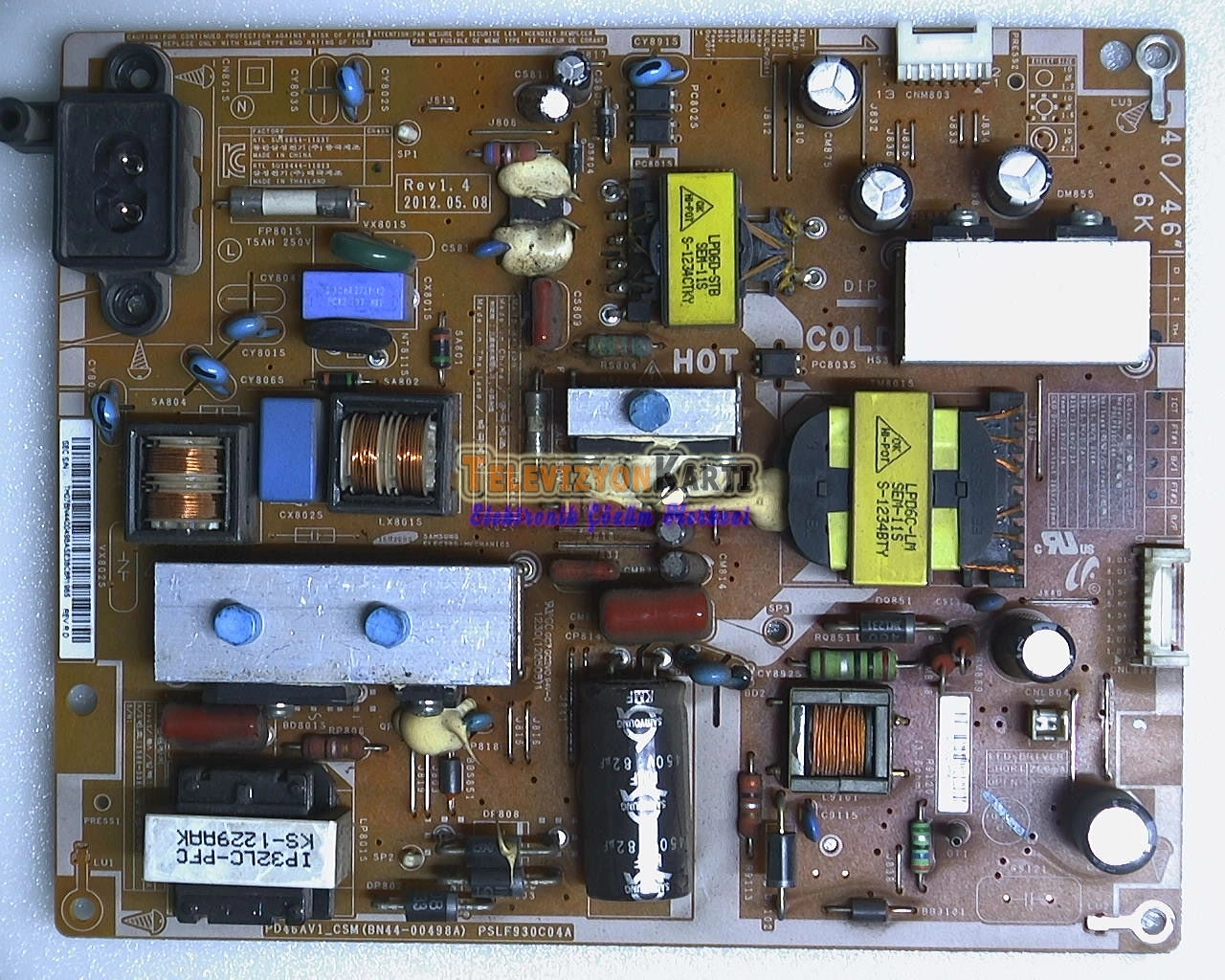 BN44-00498A,PSLF930C04A,P46AV1_CSM,Samsung UE46EH5450,Power Board,Besleme,M215H1-L03 Rev.C1