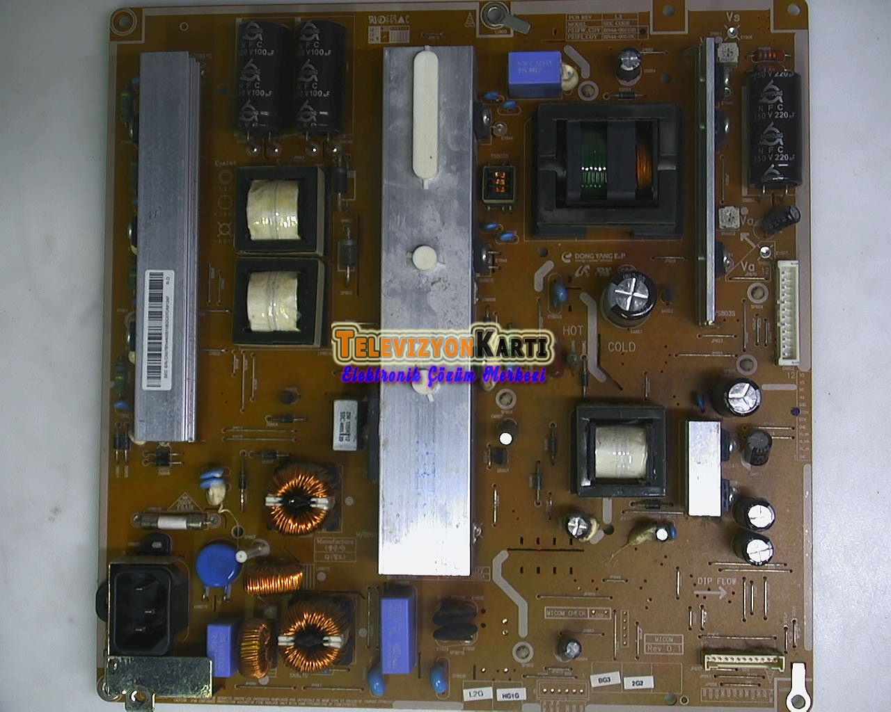 BN44-00510B, P51FW_CDY, HU10251-11035A, REV.1.2, Samsung PS51E551D1WX, Power Board, Besleme, S51FH-YB01