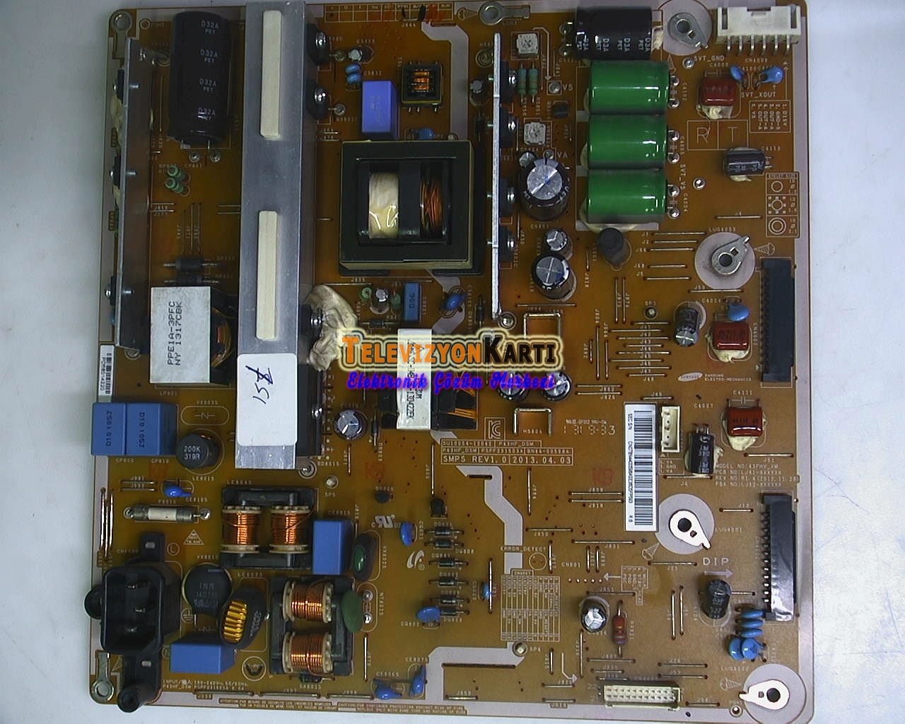 BN44-00598A, P43HF_DSM, SU10054-12042, PSPF231503A, Samsung PS43F4900A, Power Board, Besleme, S43AX-YB02