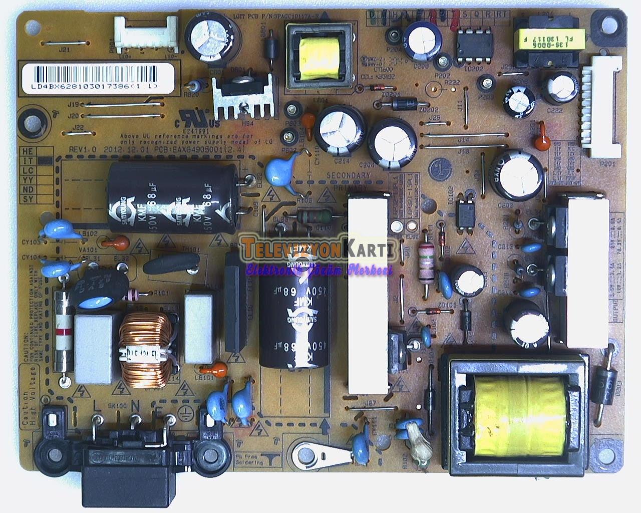 EAX64905001(2.4),LG 32LA620S,POWER BOARD - Televizyon Kartı