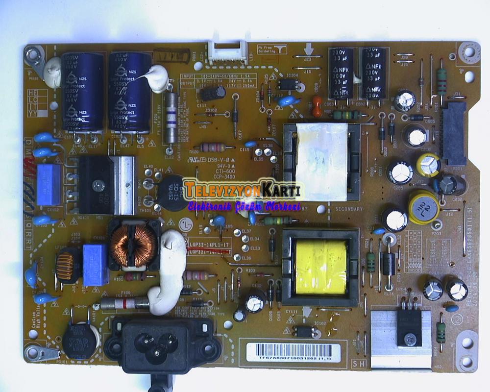 EAX65628501 (1.5), LGP32I-14PL1-IT, EAY63071803, LG 32LF580N-ZA, POWER BOARD, Besleme, LC320DXE (MG)(A3), LG DISPLAY