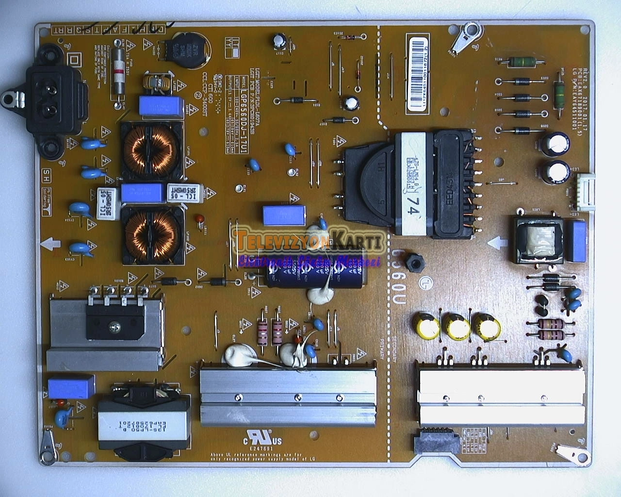 EAX67189001(1.5),EAY64511001,LGP6560DJ-17U1,LG 60UJ630V POWER BOARD,NC600DGE