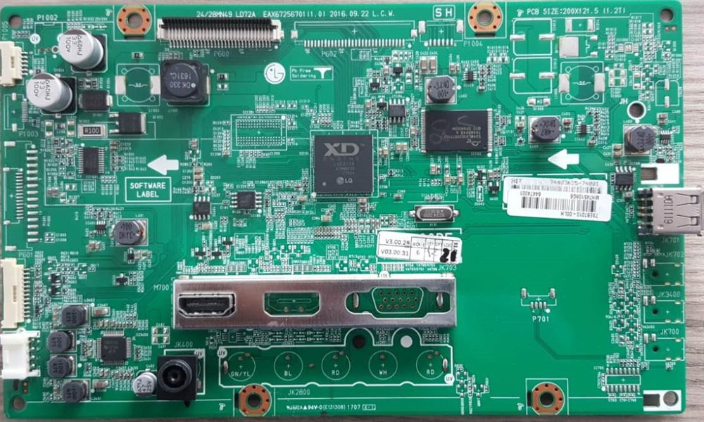 EAX67256701 (1.0), 24 28MN49 LD72A, 64474001, 81EBT010, Main Board, V236BJ1-LE2, LG 24MN49HM-PZ Anakart