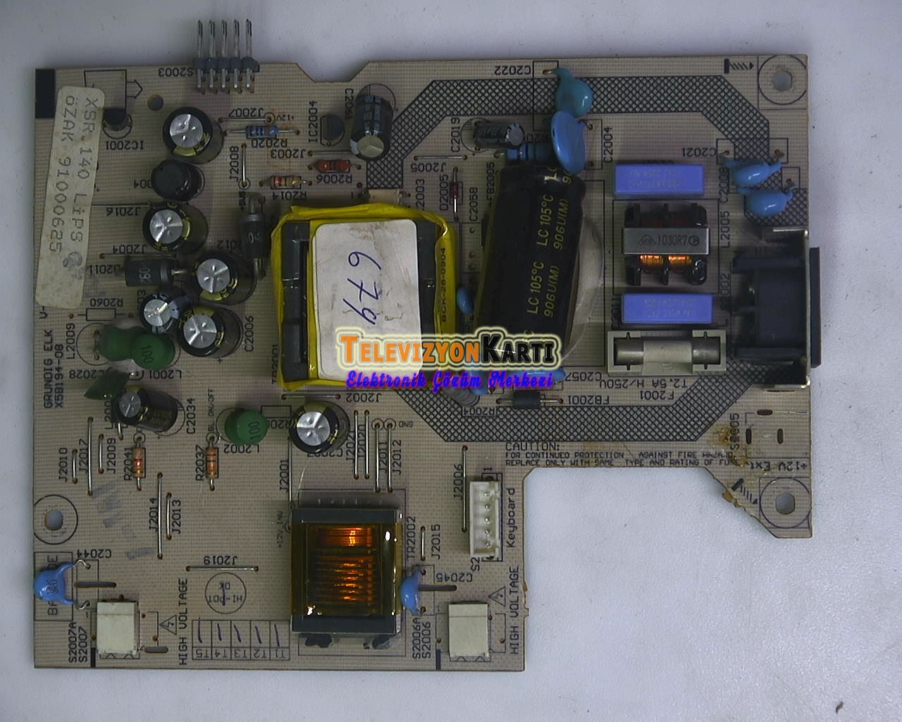 Grundig Power Supply PCB E186016 3BS0182815GP FROM WORKING GRUNDIG TV