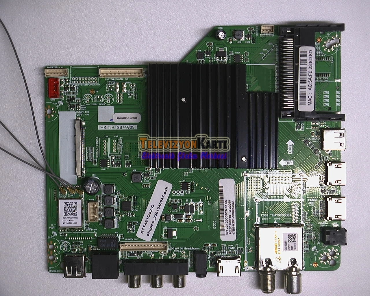 テレビ nawo28 HK.T.RT2874V09,ONVO OV75F500,MAIN BOARD - Televizyon Kartı