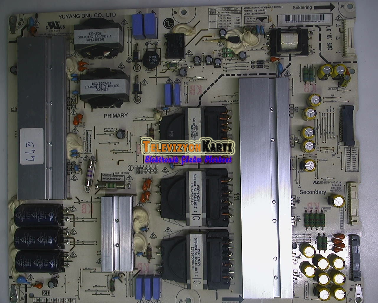 LGP55C-15OP, EAY63989802, REV:1.3, LG 55EG910V-ZB, Power Board, Besleme, LC550LUD-LGPV