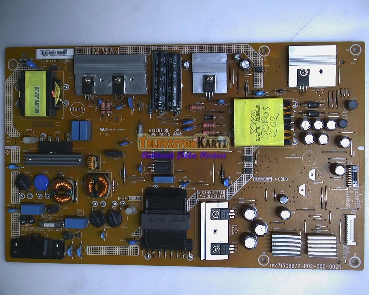 PHILIPS 50PUS6262/12 Power Board,715G8672-P02-000-002H,PLTVGY321XAX6,TPT500U1-QVN03.U