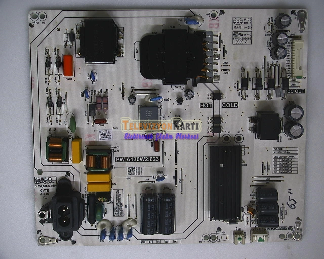 PW.A130W2.623,Z2F910R,Beko B65 D 790 B Power Board,057T65B56C,LC650EQQ-SMA3