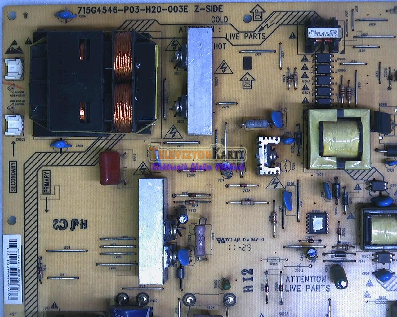 PWTVBQGQGPR2,715G4546-P02-H20-003E,Philips 42PFL4606H/12,Power Board