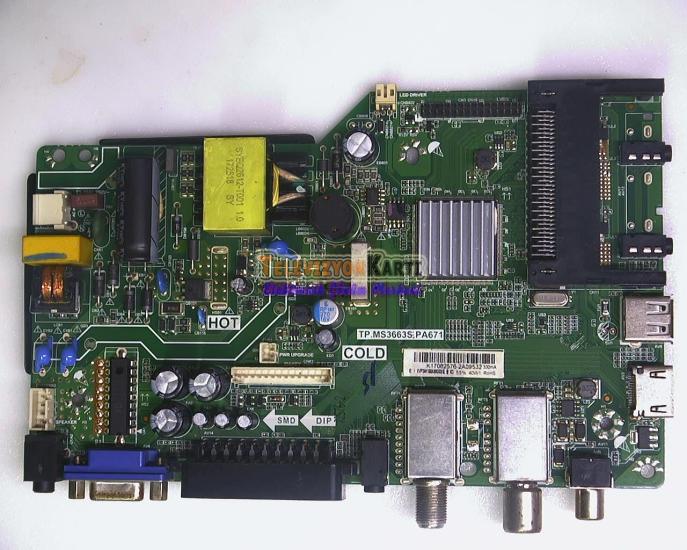 Awox 2460 Main Board,TP.MS3663S.PA671,L17050441SKD