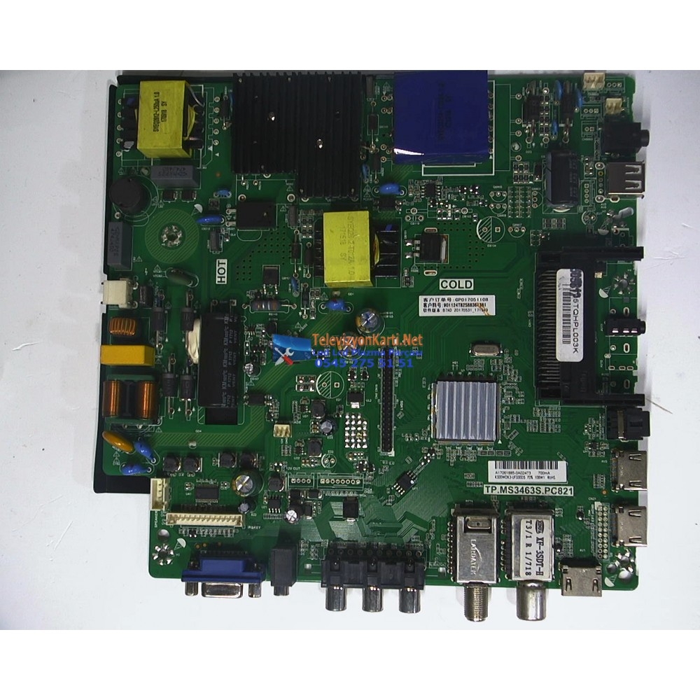 TP.MS3463S.PC821 705TQHPL003K Philips 50PFS4012/12 Anakart