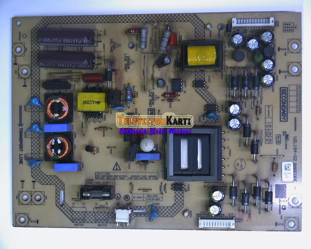 VZL194-02 ZGU140 Arçelik A32-LB-5313 POWER BOARD