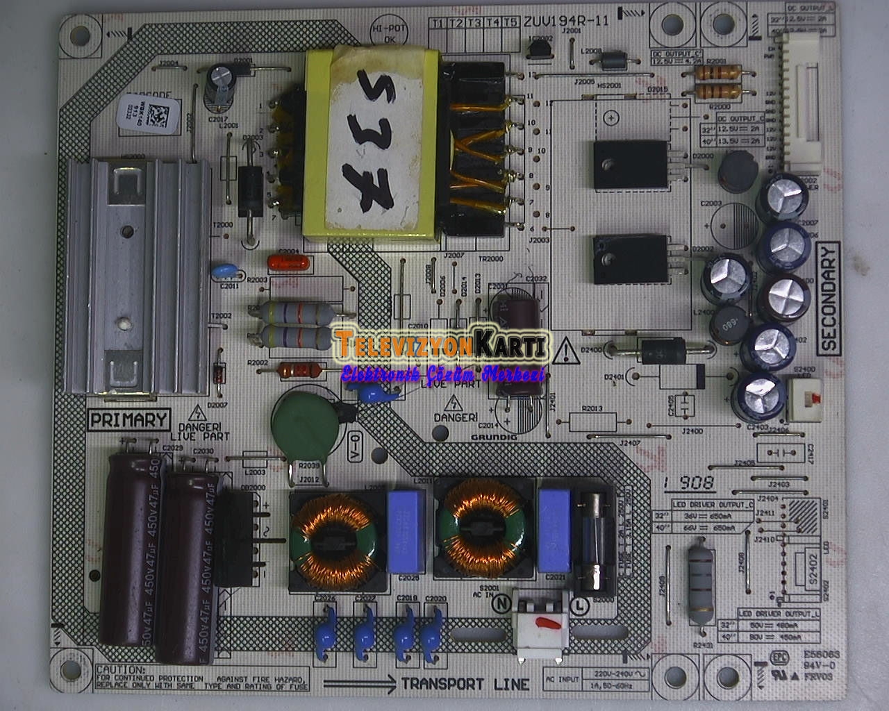ZUV194R-11 , WBK140 , Beko B40L 6760 5B,Power Board