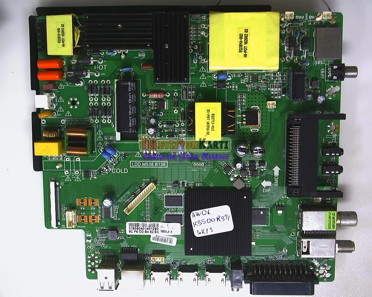 LDD.M538.B138,Awox K5500RST,Main Board,Anakart,ST5461D12-2-XR1